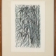 "Bamboo in the Rain" woodcut print by Ilse Buchert Nesbitt, framed