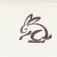 rabbit mini notecard - drawing by Ilse Buchert Nesbitt