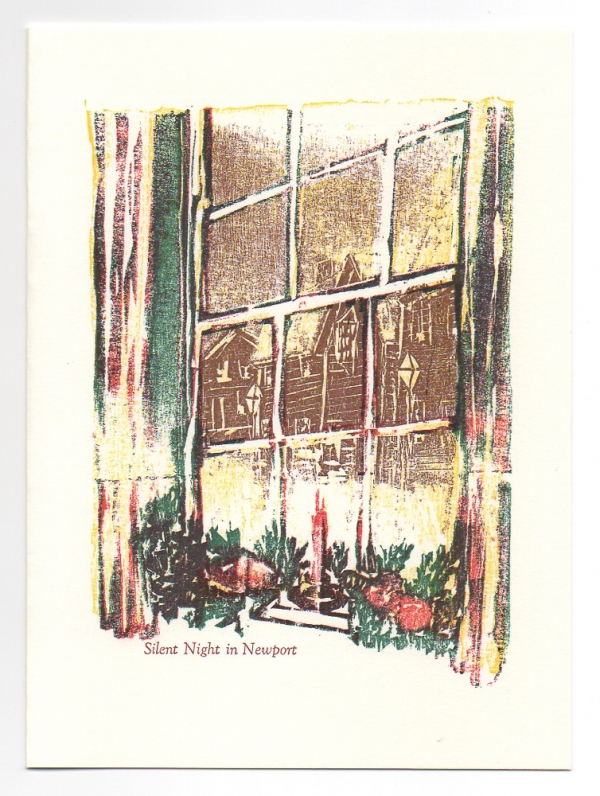 Silent Night Greeting Card, woodcut by Ilse Buchert Nesbitt