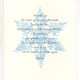 Snowflake greeting card, woodcut by Ilse Buchert Nesbitt