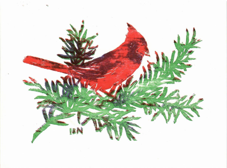 Cardinal Christmas Card